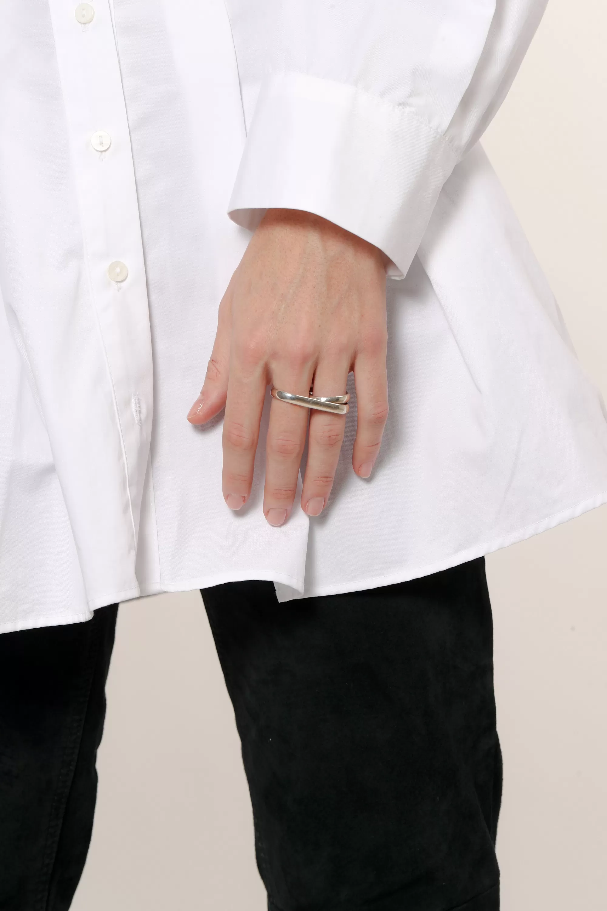 Philippe Audibert Bague Double Bena Argente Online